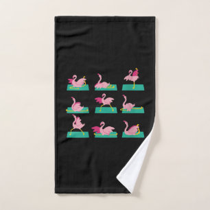 Flamingo Yoga Poses Meditation Workout Exercise Hand Towel