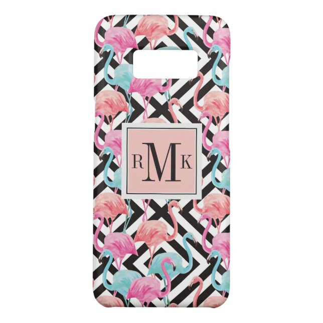 Flamingoes on Bold Design Pattern Case-Mate Samsung Galaxy Case (Back)