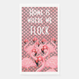 Flamingoes on Parade Napkin