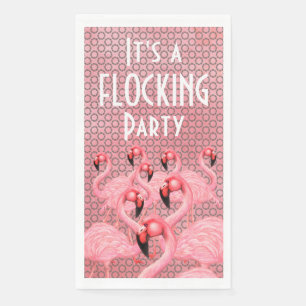 Flamingoes on Parade Paper Guest Towels Napkin