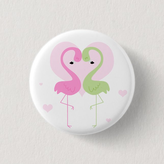 Flamingos 1 Inch Round Button (Front)