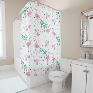 Flamingos and Palm Trees Atomic Style Pattern