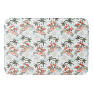 Flamingos and Palm Trees Bath Mat