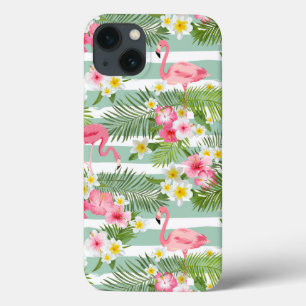 Flamingos And Stripes iPhone 13 Case