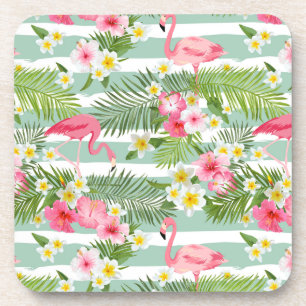 Flamingos And Stripes Coaster