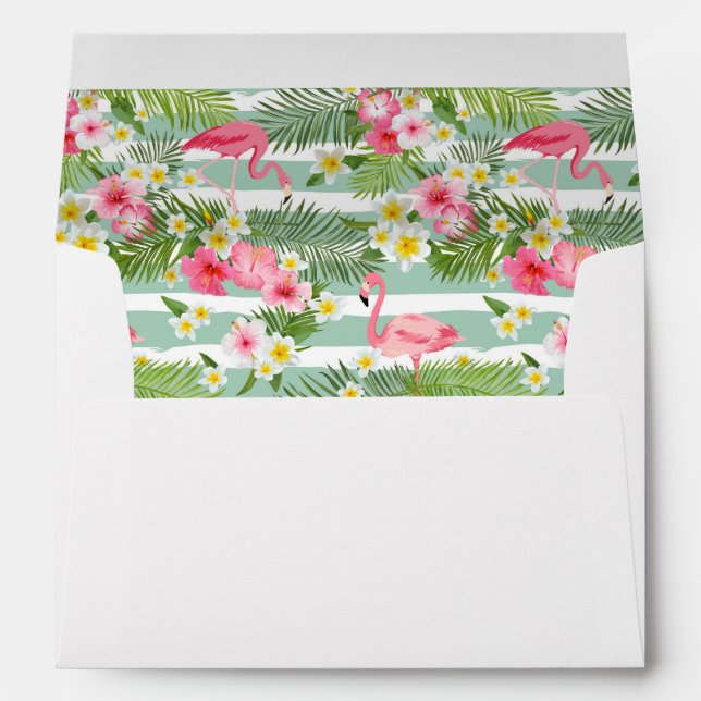 Flamingos And Stripes Envelopes (Back (Bottom))