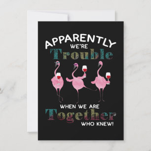 Flamingos   Apparently We're Trouble Flamingos Invitation