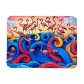 Flamingos at Sea, Magnet