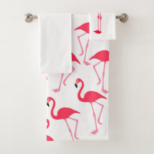 Flamingos Bath Towel Set