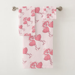 Flamingos Bath Towel Set
