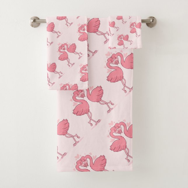 Flamingos Bath Towel Set (Insitu)