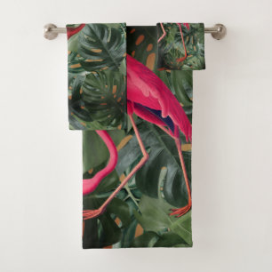 Flamingos Bath Towel Set