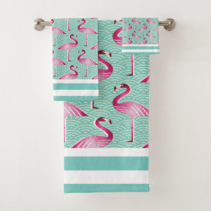 Flamingos Bath Towel Set