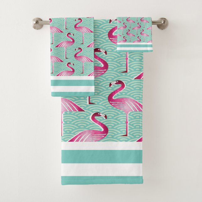 Flamingos Bath Towel Set (Insitu)