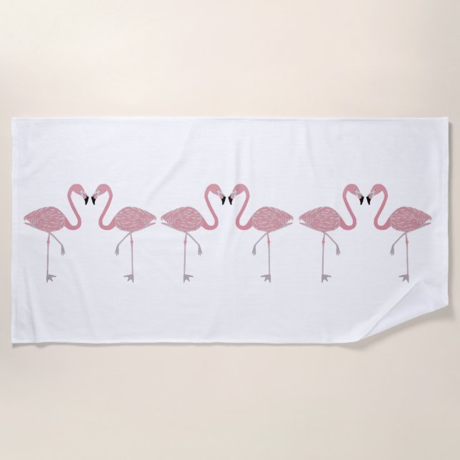 Flamingos Beach Towel (Front)