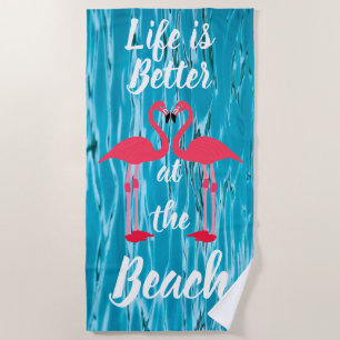 Flamingos Beach Towel