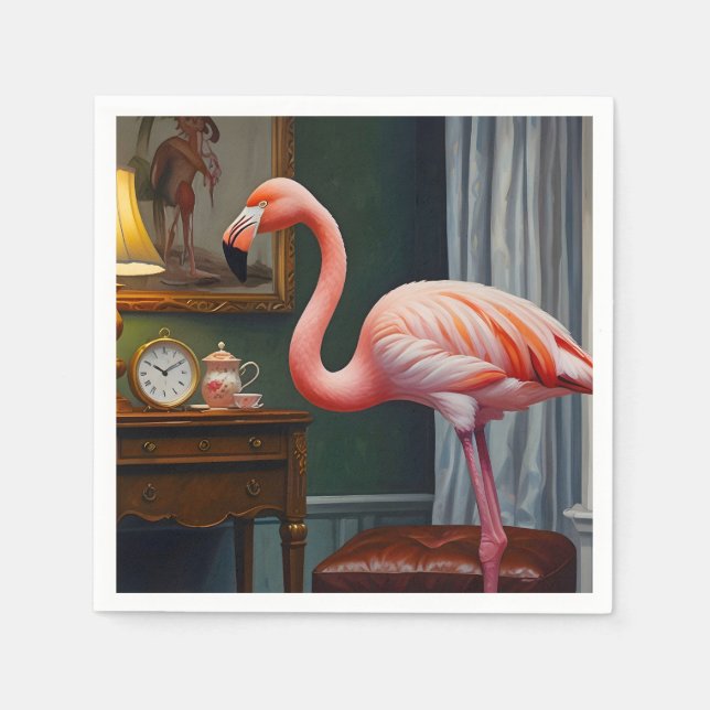Flamingo's Cozy Corner Napkin (Front)