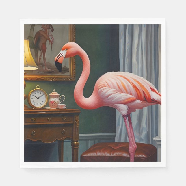 Flamingo's Cozy Corner Napkin (Front)