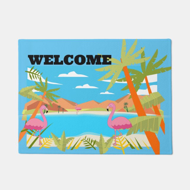 Flamingos Doormat (Front)
