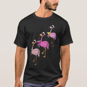 Flamingos drink mimosa nice bird alcohol T-Shirt