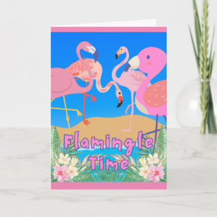 Flamingos Flamingle Time Party Invitation