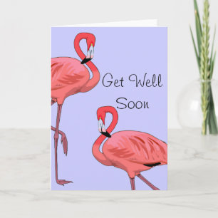 Flamingos Get Well Soon Card