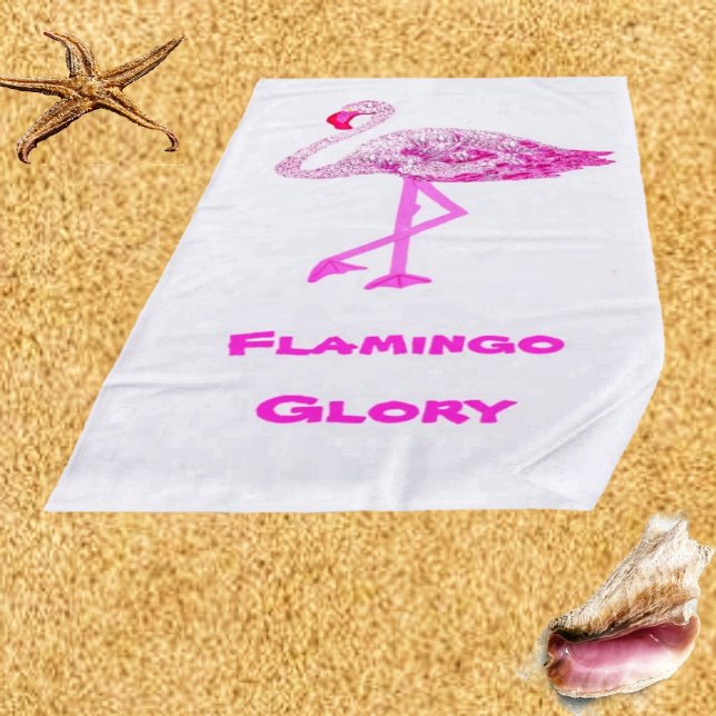 Flamingos Glory  Beach Towel (Head For sunny beaches, with your Flamingo Glory Beach Towel!)