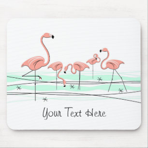 Flamingos Group "Text" mousepad