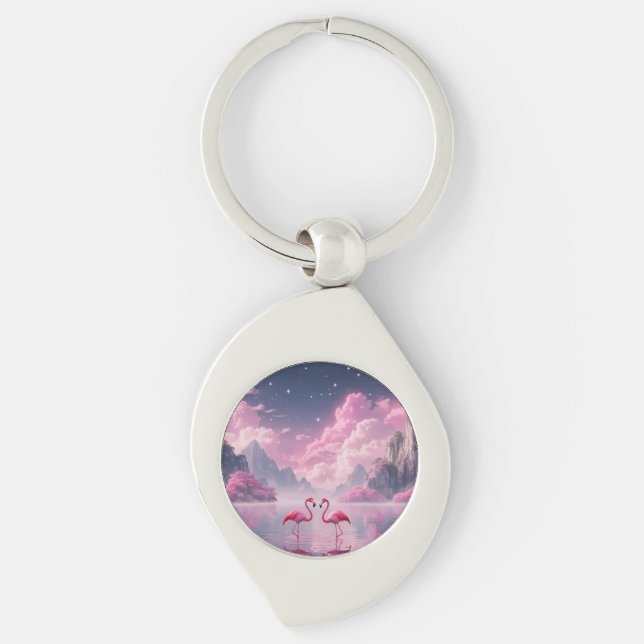 Flamingos Keychain (Front)
