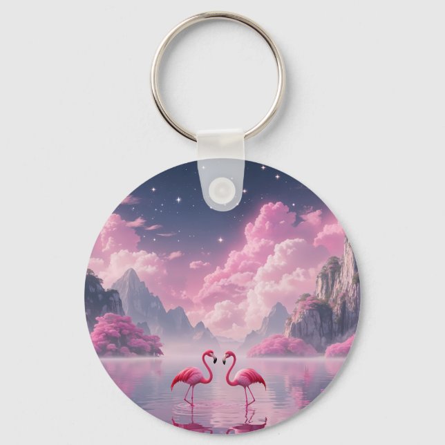 Flamingos Keychain (Front)