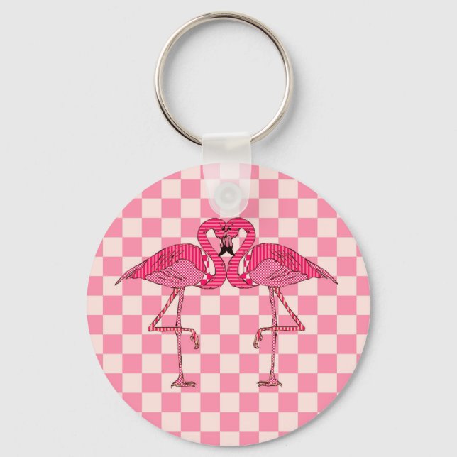 Flamingos Keychain (Front)