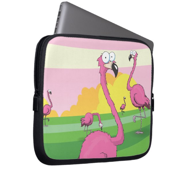 flamingos laptop sleeve (Front Right)
