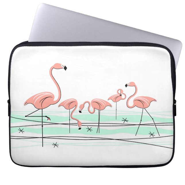 Flamingos Line laptop sleeve (Front)