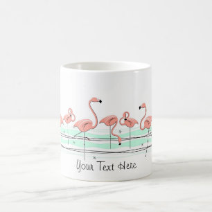 Flamingos Line 'Text' mug