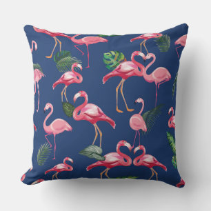 Flamingos Love Pattern 2 Throw Pillow