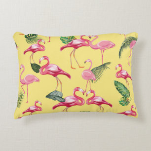 Flamingos Love Pattern 3 Accent Pillow