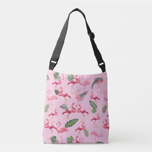 Flamingos Love Pattern 5 Crossbody Bag (Front)