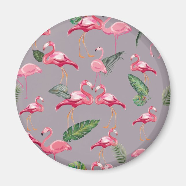Flamingos Love Pattern 6 Magnet (Front)