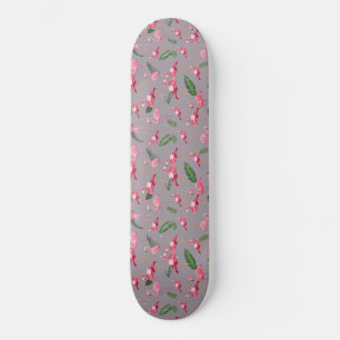 Flamingos Love Pattern 6 Skateboard
