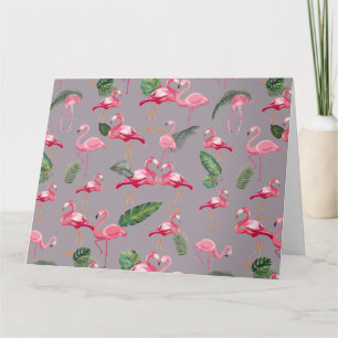 Flamingos Love Pattern 6 Thank You Card