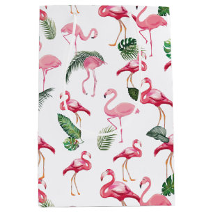 Flamingos Love Pattern Medium Gift Bag