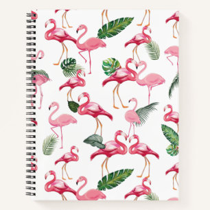 Flamingos Love Pattern Notebook