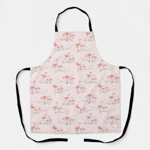 Flamingos Multi Pink apron