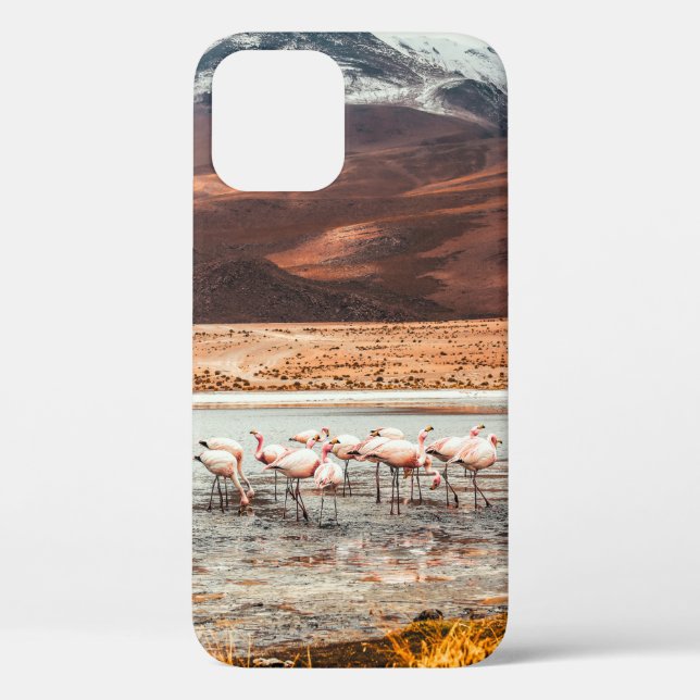 FLAMINGOS ON BODY OF WATER Case-Mate iPhone CASE (Back)