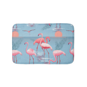 Flamingos Pattern 1 Bath Mat
