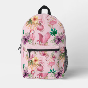 Flamingos Pattern Printed Backpack