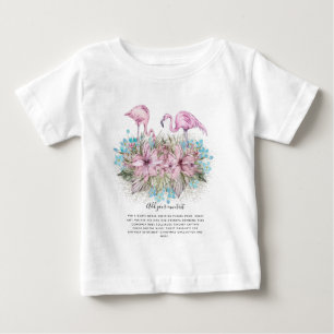 FLAMINGOS Personalized Baby T-Shirt