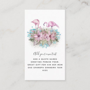FLAMINGOS Personalized Business Card