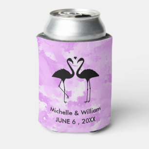 Flamingos Personalized Can Cooler