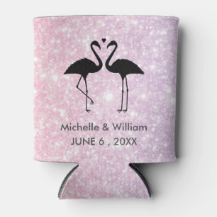 Flamingos Personalized Can Cooler